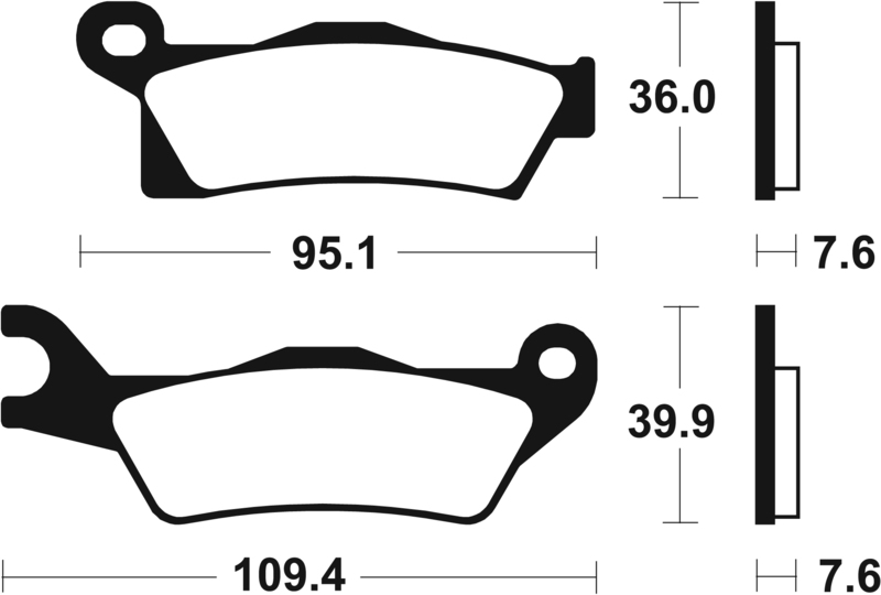 Tecnium - Brake Pads Mor410 Sinter Metal voor Racing MX/ATV