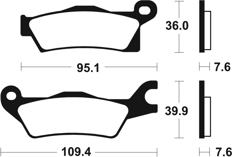 Tecnium - Brake Pads Sinter Metal voor Racing MX/ATV