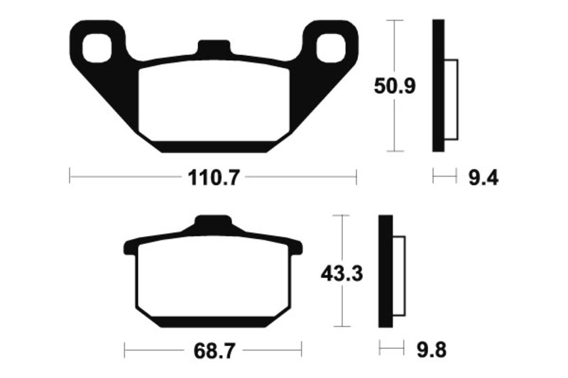 Tecnium - Brake Pads MR57 Sinter Metal Street Performance