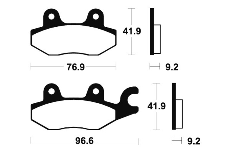 Tecnium - Brake Pads Sinter Metal voor Maxi Scooter