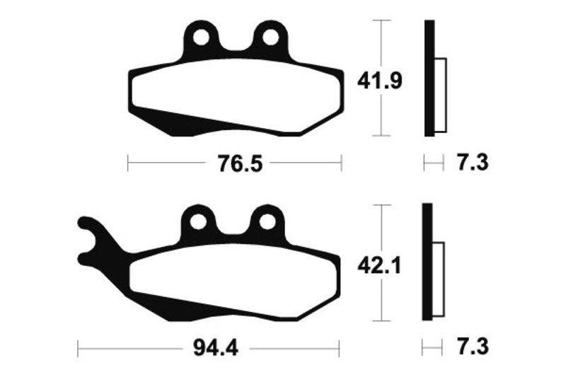 Tecnium - Brake Pads Sinter Metal voor Maxi Scooter