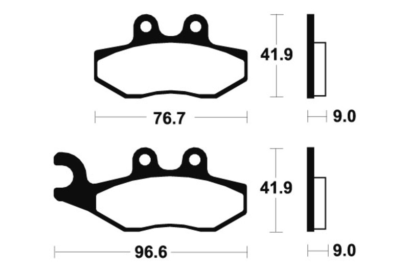 Tecnium - Brake Pads Sinter Metal voor Maxi Scooter