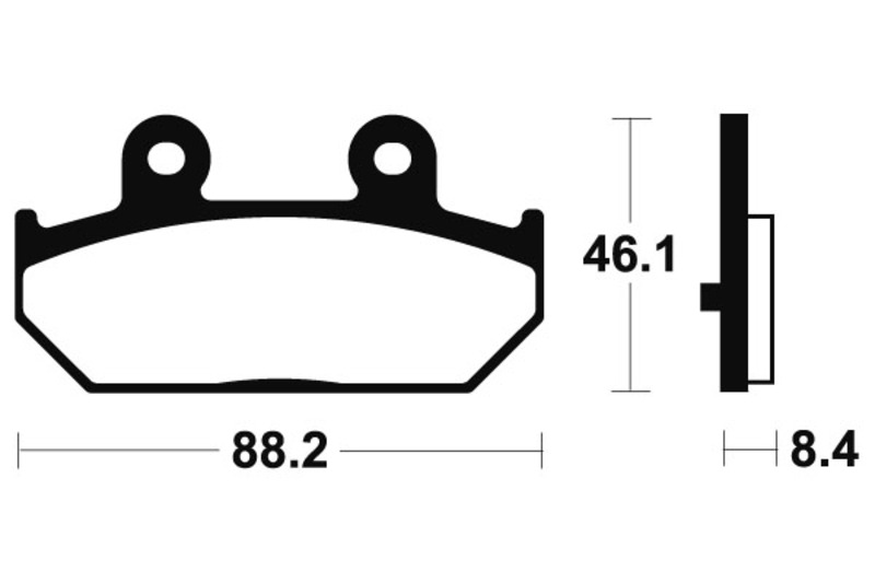 Tecnium - Brake Pads MSS304 Sinter Metal voor Maxi Scooter