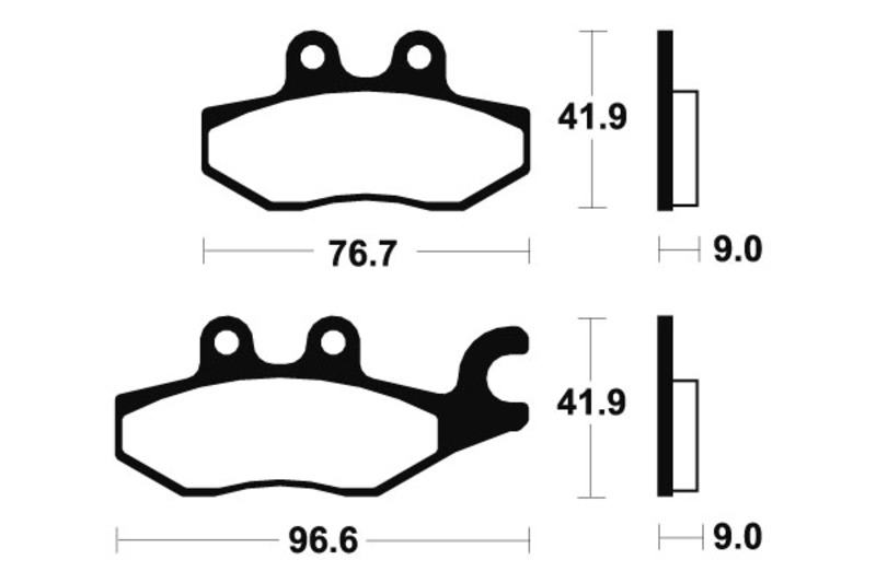 Tecnium - Brake Pads Sinter Metal voor Maxi Scooter
