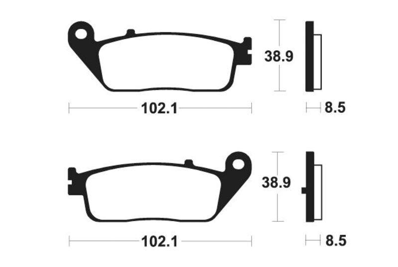 Tecnium - Brake Pads Sinter Metal voor Maxi Scooter