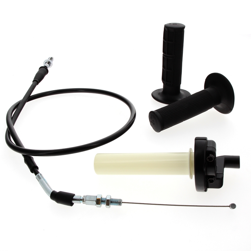 Bihr - Kit Throttle Tube + Cable voor LTR450 '06 CR-Pro met Grijze Grips