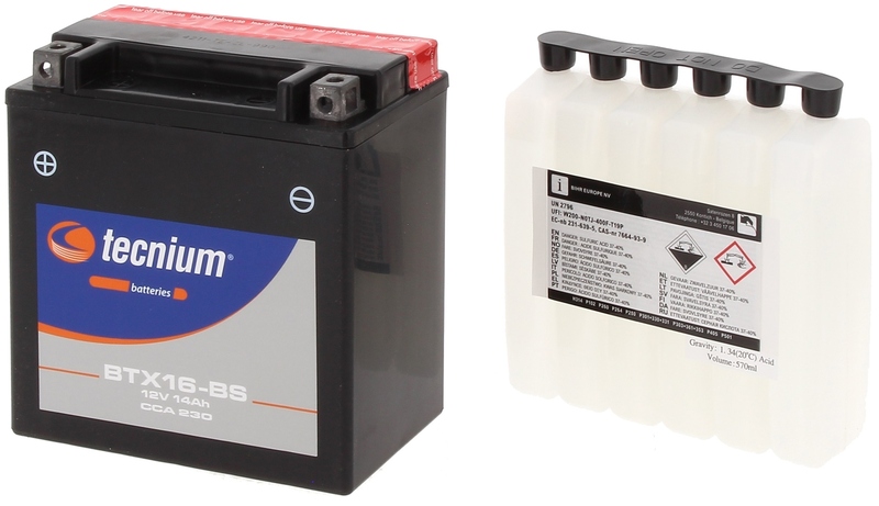 Tecnium - Battery Btx16-Bs Mf w/ Acid met zuurpakket