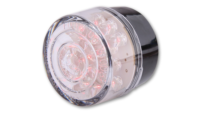 Shin Yo - Bullet Mini Led Taillight Insert Round Transparent Glass E-Approved - Afbeelding 3