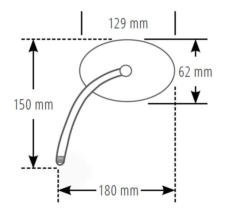 Shin Yo - Mirror Agila, Oval, Adj. Stem, Chr - Afbeelding 4