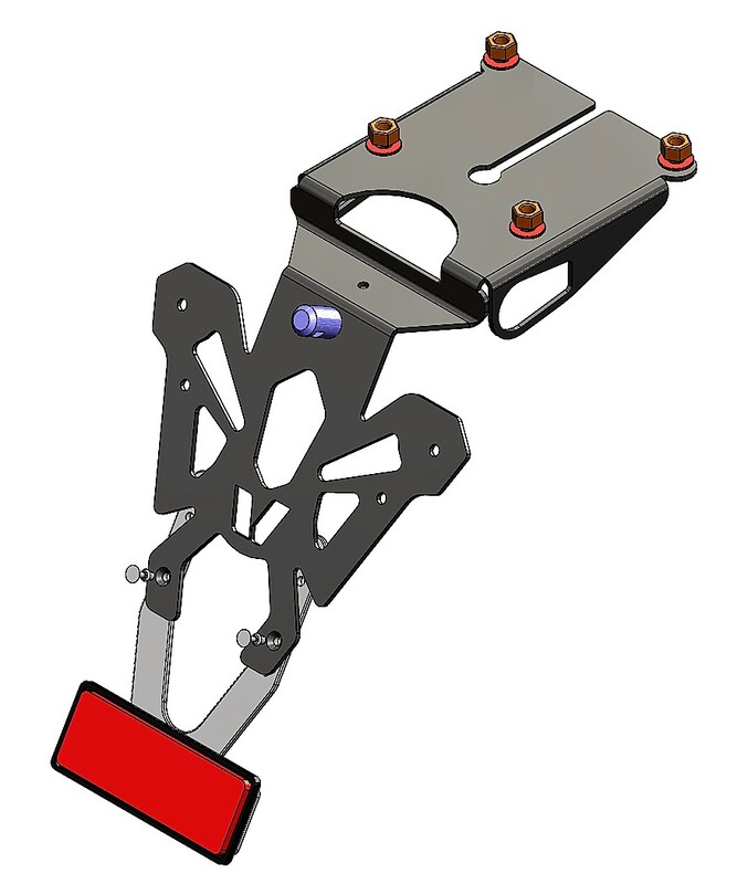 V Parts - Vpart Tail Tidy License Plate Holder - Afbeelding 6