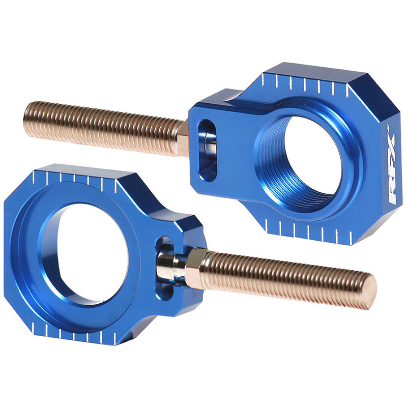 Rfx - Pro 2 Rear Axle Adjuster Blocks, Blu voor RFX Pro Series Kettingspanners