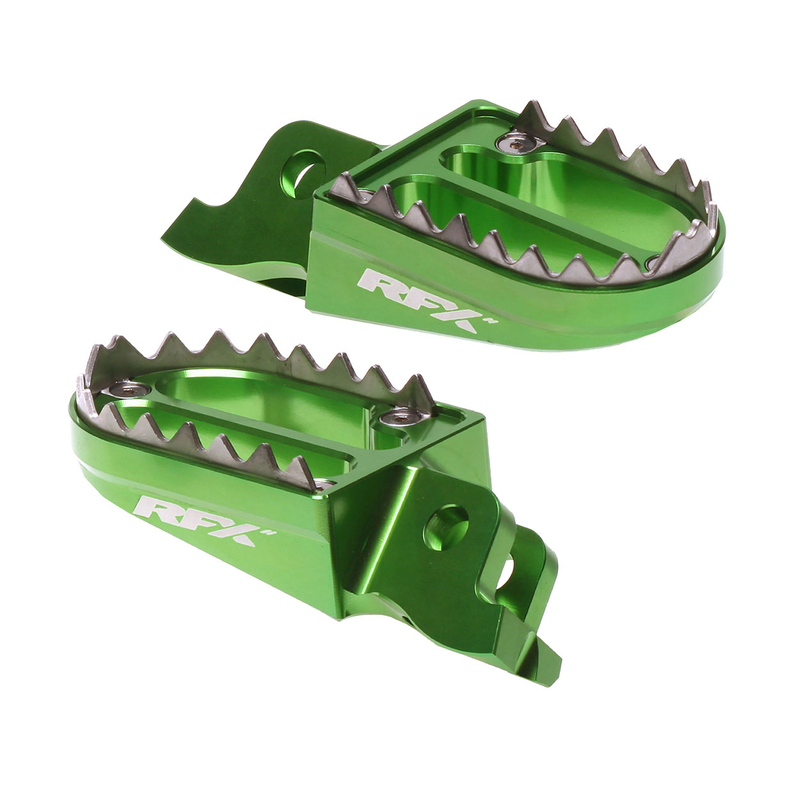Rfx - Pro Shark Teeth Footrests groen