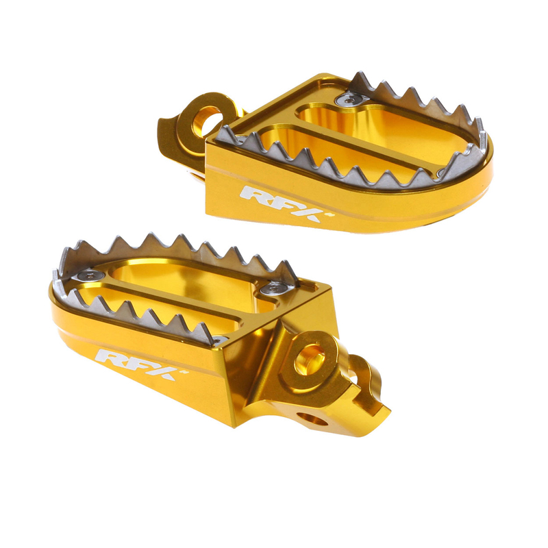 Rfx - Pro Shark Teeth Footrests, Yellow