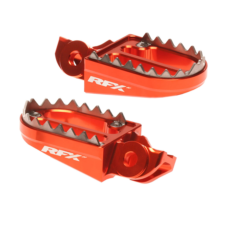 Rfx - Pro Shark Teeth Footrests Oranje