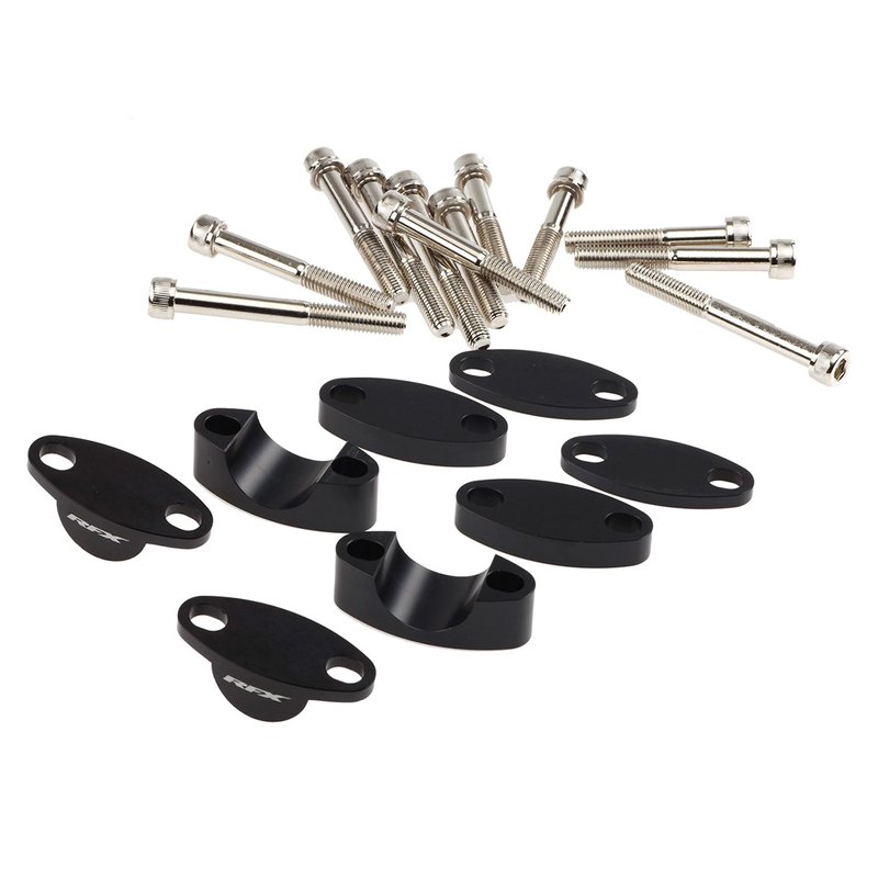 Rfx - Race Handlebar Riser Kit 22.2mm Black Universal Raises 25mm/30mm/35mm/40mm