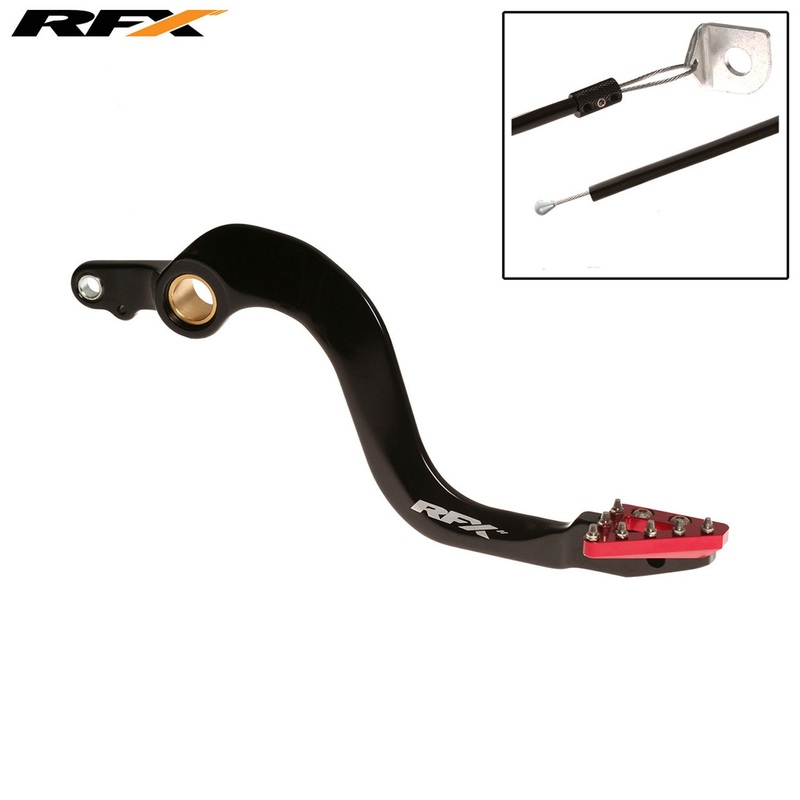 Rfx - Pro Solid-Tip Brake Pedal, Blk/Red