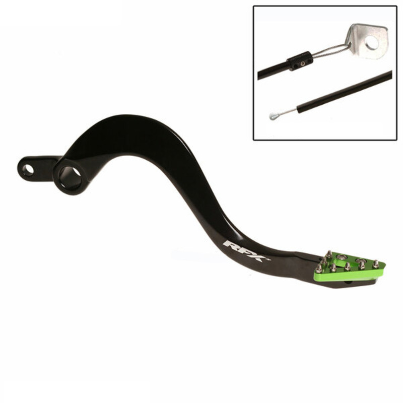 Rfx - Pro Solid-Tip Brake Pedal Black/Green