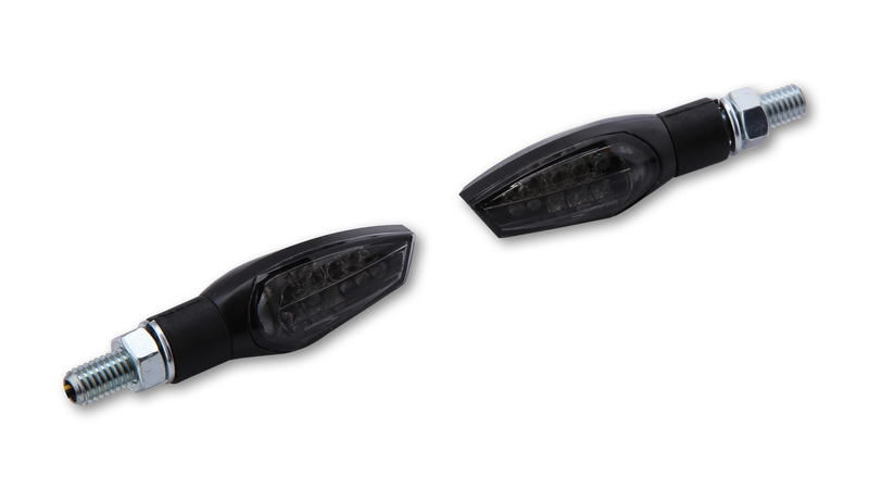 Highsider - Led Flasher Nova Tinted Lens voor Smart Nova LED Indicator Body Black / Lens Smoked (Pair), Front & Rear