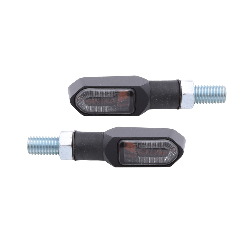 Highsider - Smart Namiko-TS LED Indicator Body Black / Lens Smoked (Pair), Front & Rear