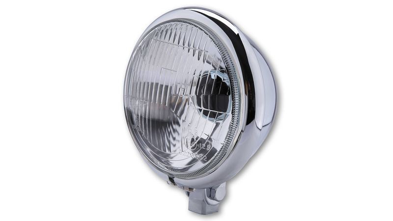 Highsider - Bates Style 5 3/4 Headlamp Chrome E-Approved
