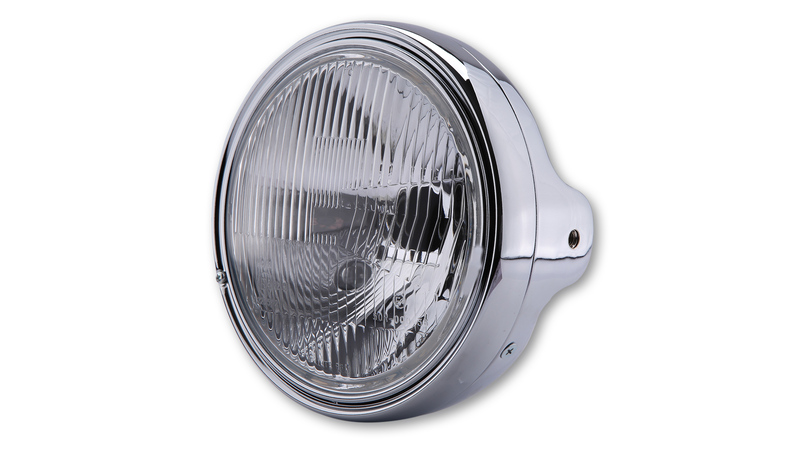 Highsider - Ltd 7 Inch H4 Embossed Side Mount, Chr/Chr