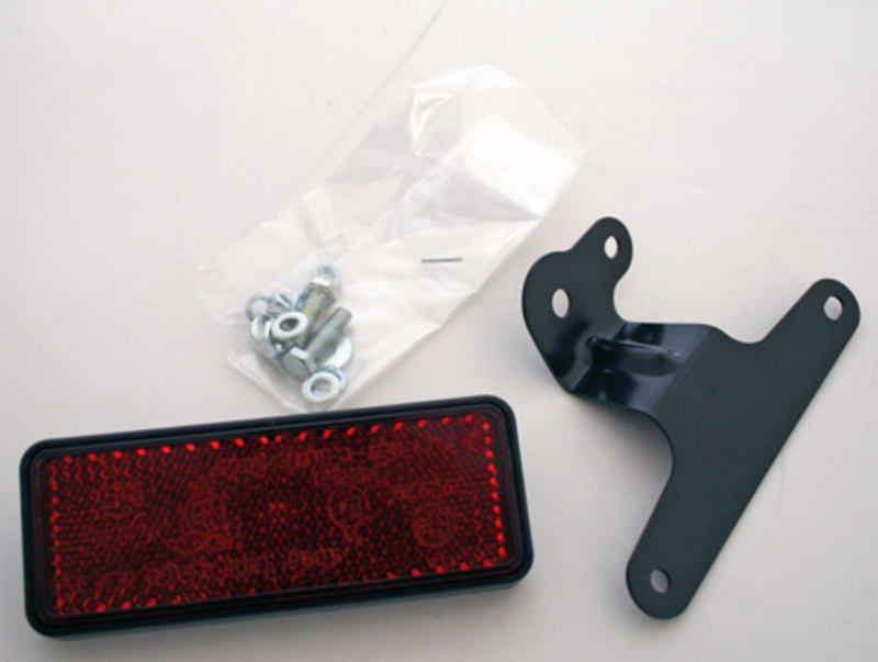 Highsider - Reflector W/Bracket 91.5X36Mm Red With Universal Holder