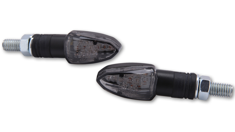Highsider - Led Winker Lizzard, Smk Lens, Blk (Pair), Front & Rear