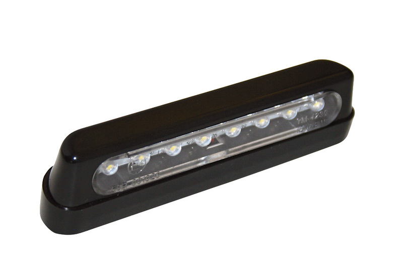 Highsider - Led License Light Abs Blk Long