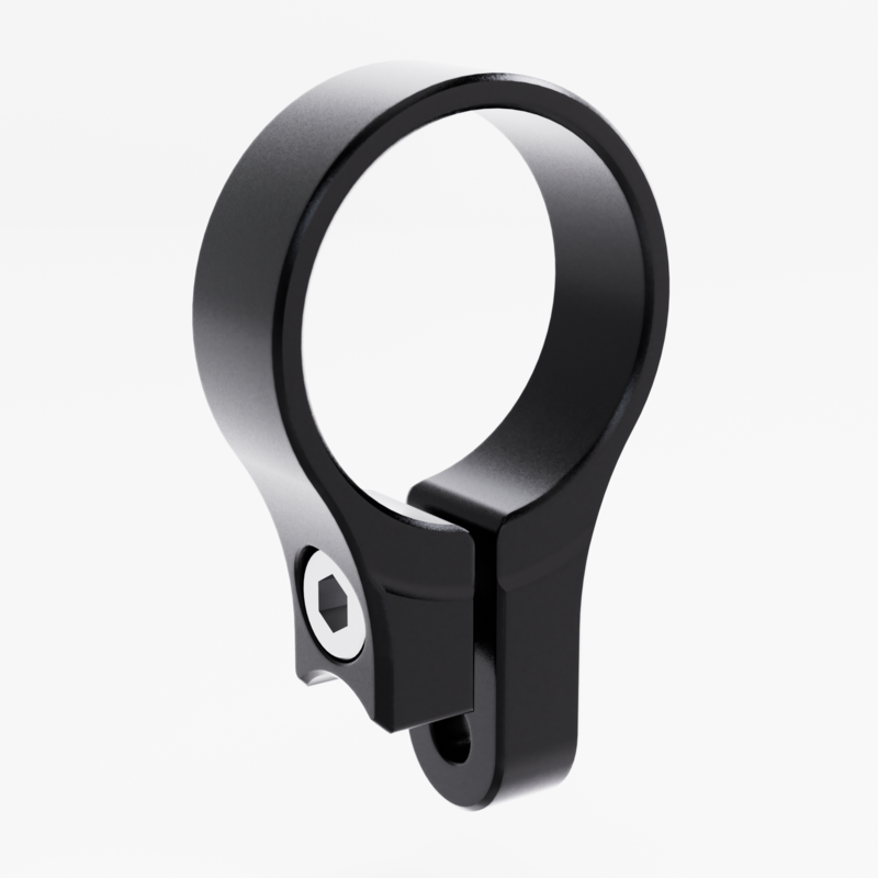 Highsider - Bar End Mirror Stem Clamp Sandblast Black