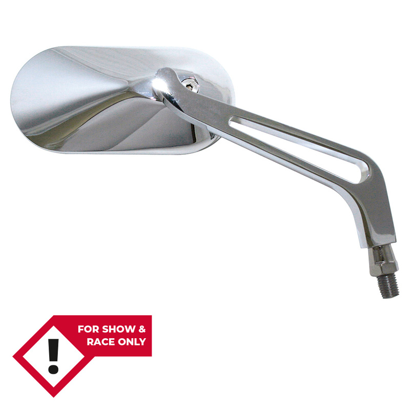 Highsider - Mirror Alu, Oval, Pair, Chr
