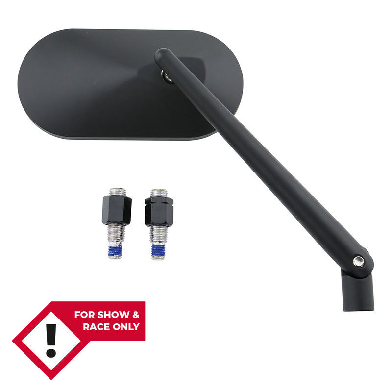 Highsider - Mirror Agila, Oval, Adj. Stem, Black