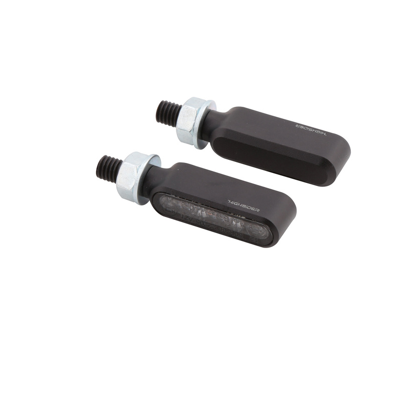 Highsider - Bronx-MX Led Flasher Black / Smoked Lens Pair Front & Rear