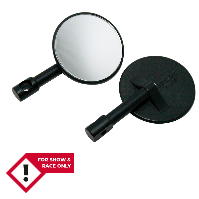 Highsider - Smart Bar End Mirror Round Black (Pair)