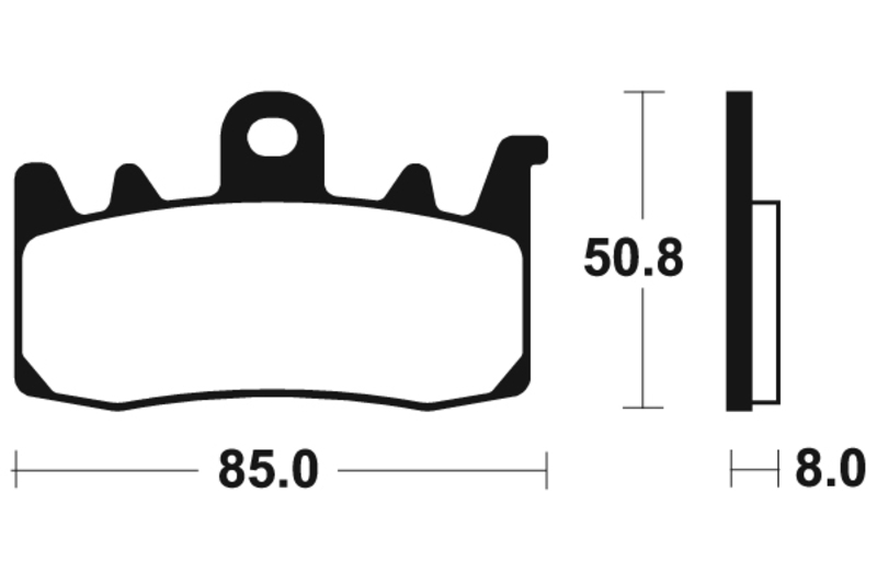 Tecnium - Brake Pads MSS400 Sinter Metal voor Maxi Scooter