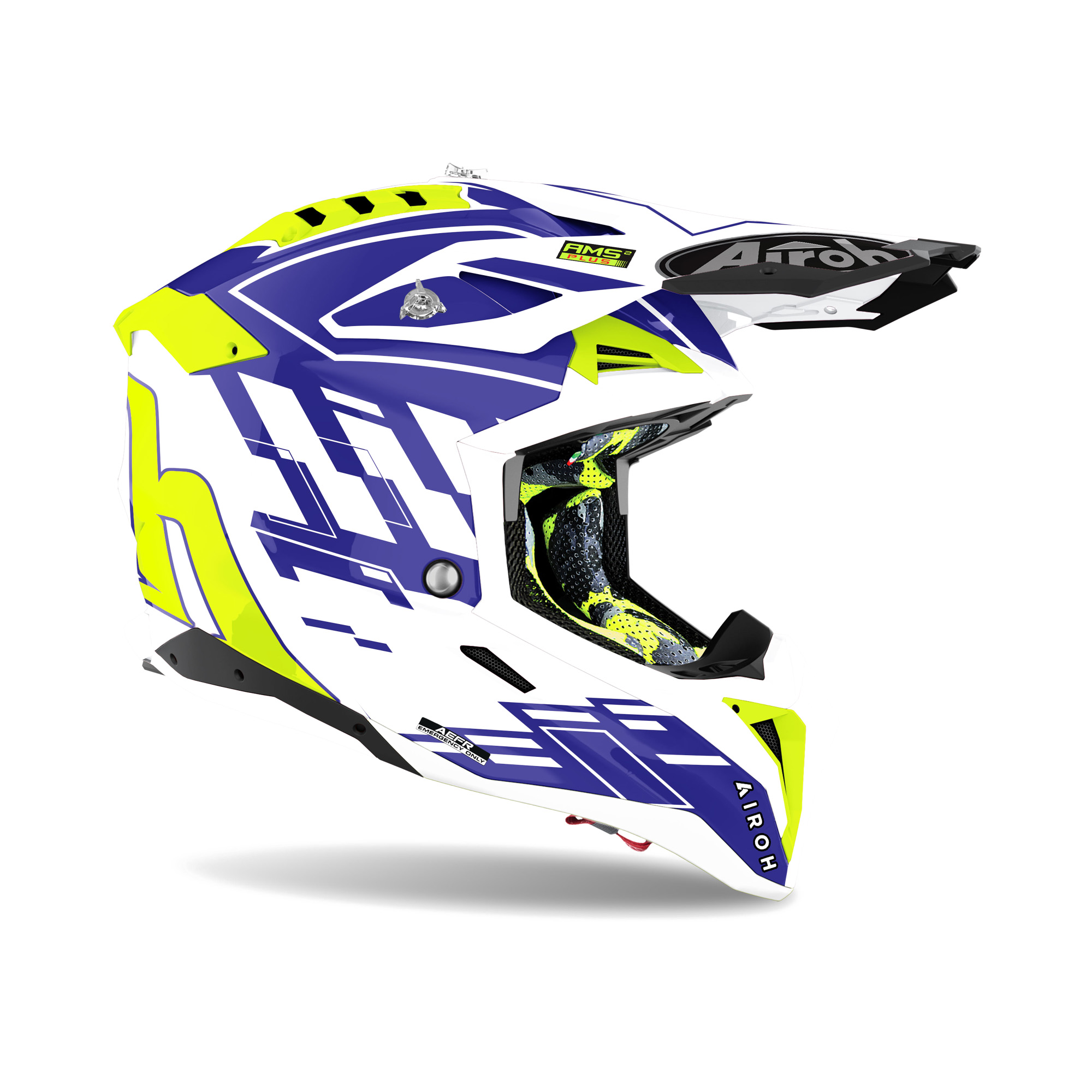 Airoh Aviator 3 Rampage Crosshelm - Blue Gloss - Afbeelding 2