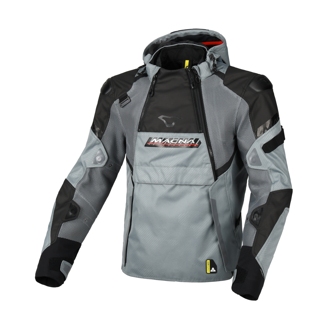 Macna Bradical Motorjas Textiel Zomer - Grijs/Zwart Maat L