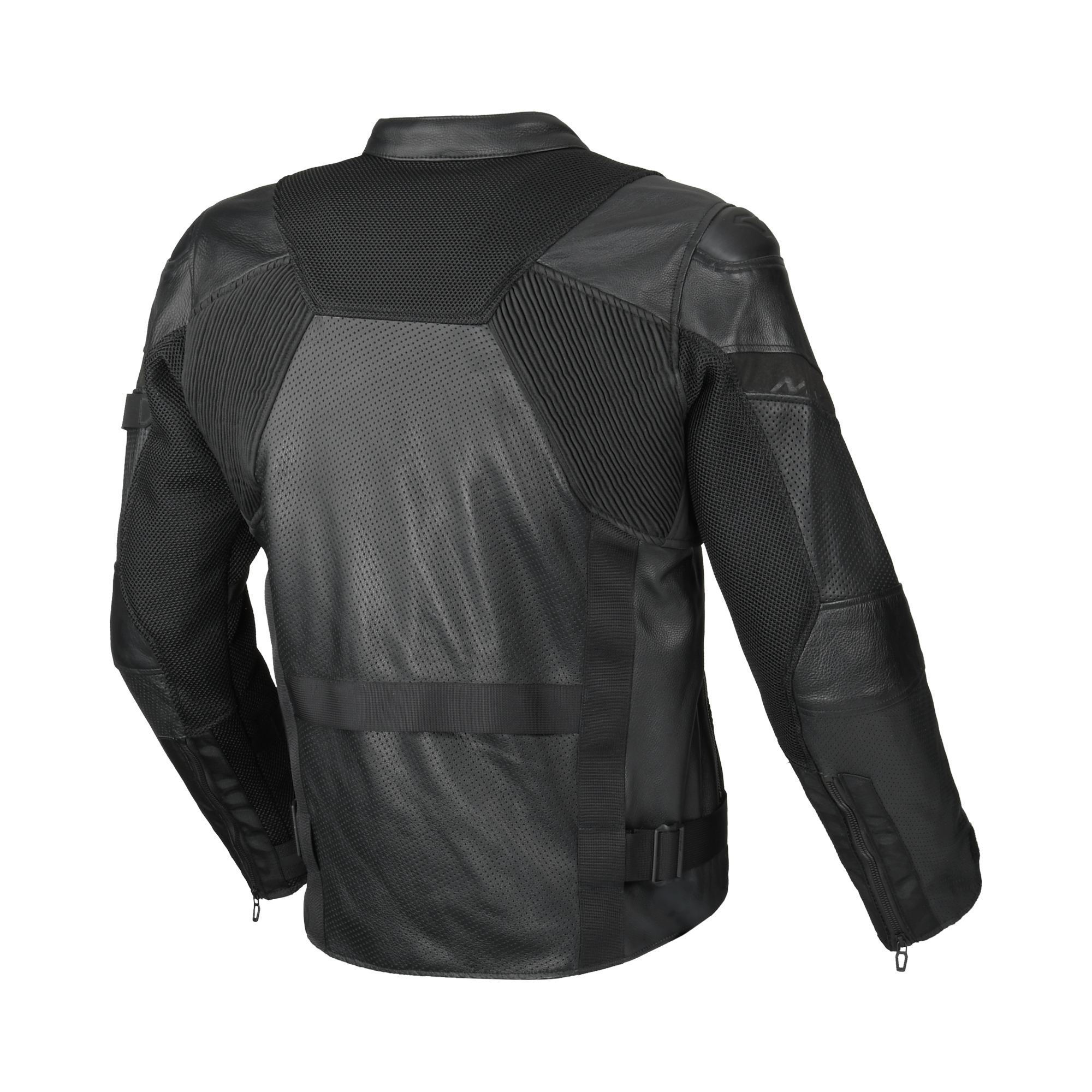 Macna Olsan Leren Motorjas Zwart - Heren - Afbeelding 2