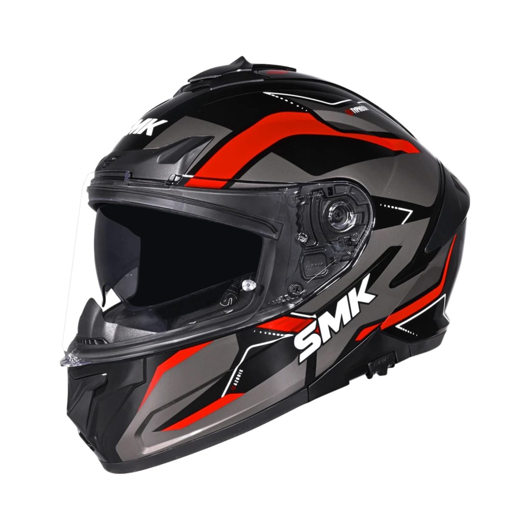 SMK Typhoon Azonix Integraalhelm - Zwart/Rood XXL