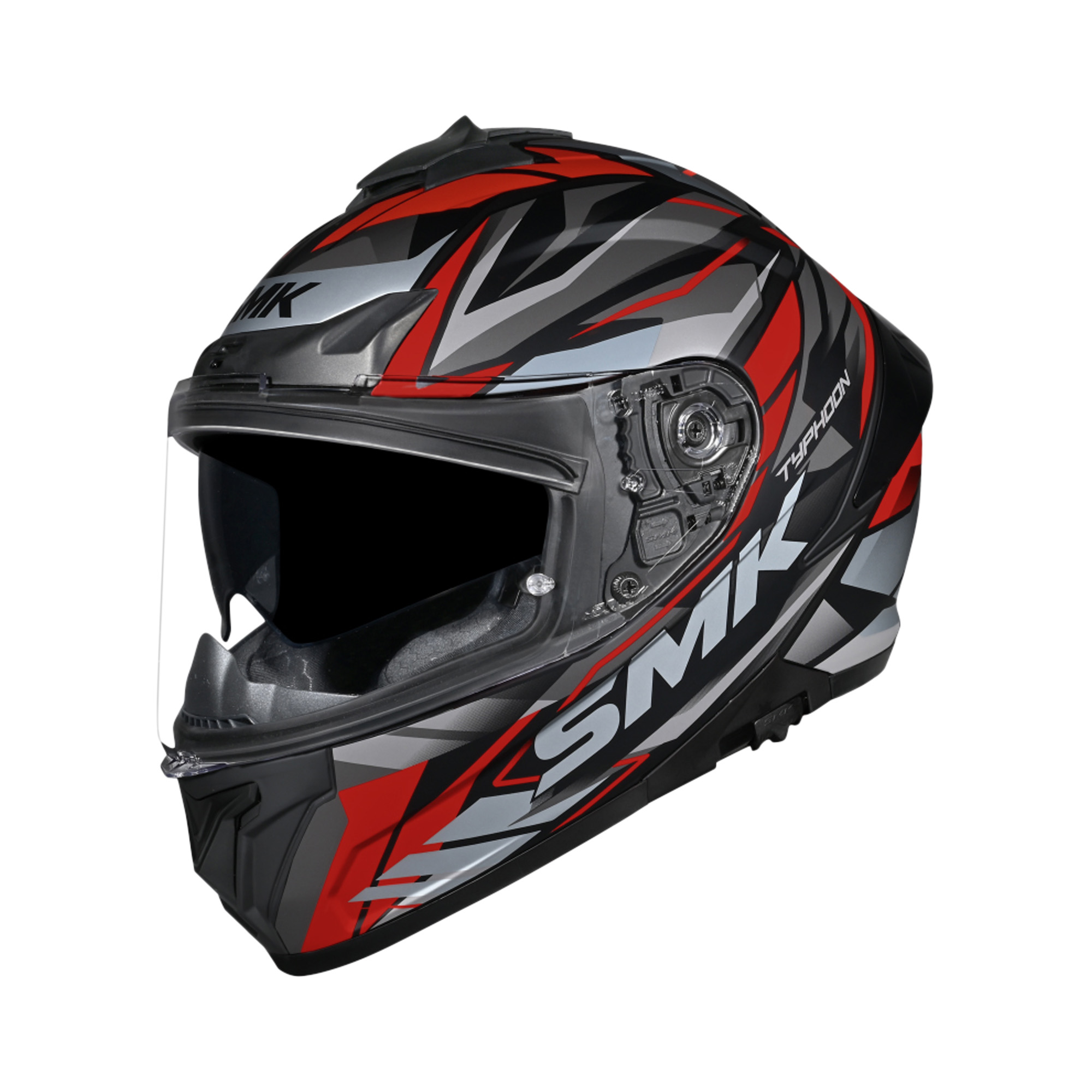 SMK Typhoon Rival Integraalhelm - Zwart/Rood, Maat M